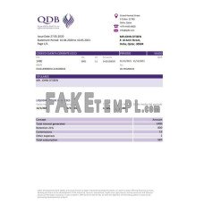 Qatar Development fake bank statement Excel and PDF template