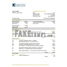 Qatar Doha fake bank statement Excel and PDF template