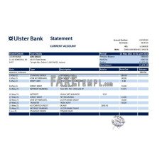 Republic of Ireland Ulster fake bank statement Excel and PDF template