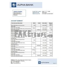 Romania Alpha fake bank statement Word and PDF template