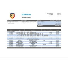 Romania Banca Transilvania fake bank statement Word and PDF template, version 2