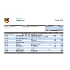 Romania Banca Transilvania fake bank statement Excel and PDF template, version 2