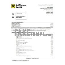 Romania Raiffeisen fake bank statement Excel and PDF template (in Romanian language)