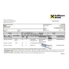 Romania Raiffeisen fake bank statement Excel and PDF template