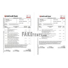 Romania UniCredit fake bank statement Excel and PDF template (2 pages) in Romanian and English languages