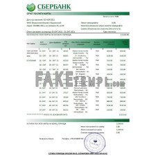 Russia Sberbank fake bank statement Excel and PDF template