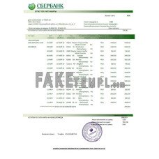 Russia Sberbank fake bank statement Word and PDF template