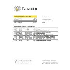 Russia Tinkoff fake bank statement Excel and PDF template, version 2