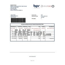 Rwanda BPR fake bank statement Word and PDF template