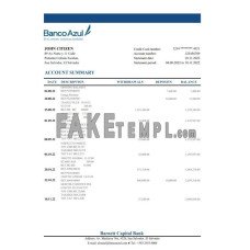 Salvador Banco Azul fake bank statement Excel and PDF template