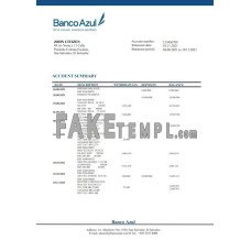 Salvador Banco Azul fake bank statement Word and PDF template