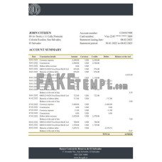 Salvador Banco Central de Reserva de El Salvador fake bank statement Word and PDF template