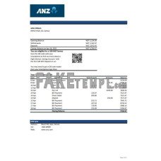 Samoa ANZ fake bank statement Excel and PDF template