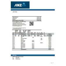 Samoa ANZ fake bank statement Word and PDF template