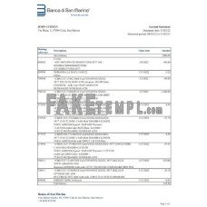 San Marino Banca di San Marino fake bank statement Excel and PDF template