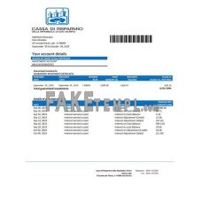 San Marino Cassa di Risparmio fake bank statement Word and PDF template