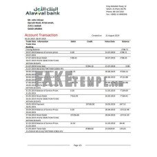 Saudi Arabia Alawwal fake bank statement Word and PDF template