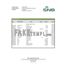 Saudi Arabia SNB fake bank statement Excel and PDF template