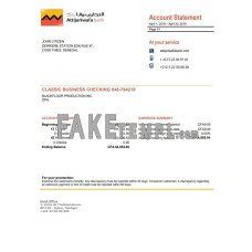 Senegal Attijariwafa fake bank statement Word and PDF template