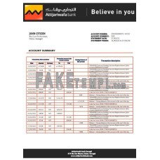 Senegal Attijariwafa fake bank statement Word and PDF template, version 2