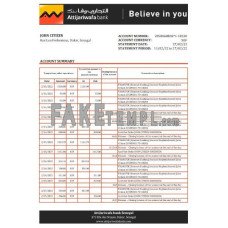 Senegal Attijariwafa fake bank statement Excel and PDF template, version 2