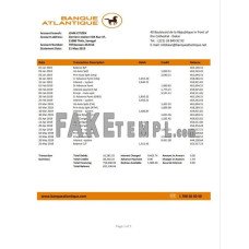 Senegal Banque Atlantique fake bank statement Word and PDF template