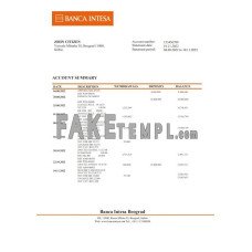 Serbia Banca Intesa fake bank statement Word and PDF template