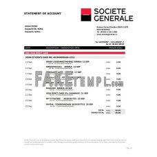 Serbia Societe Generale fake bank statement Word and PDF template