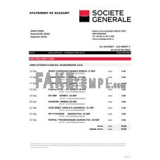 Serbia Societe Generale fake bank statement Excel and PDF template