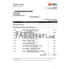 Singapore DBS fake bank statement Excel and PDF template