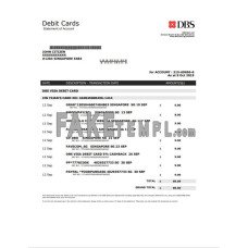 Singapore DBS fake bank statement Word and PDF template