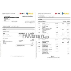 Singapore DBS fake bank statement Word and PDF template, 4 pages