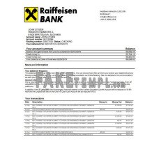 Slovakia Raiffeisen fake bank statement Word and PDF template