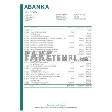 Slovenia Abanka d.d fake bank statement Excel and PDF template