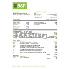 Solomon Islands BSP fake bank statement Excel and PDF template