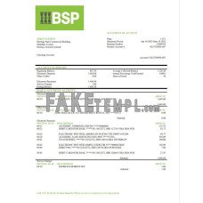 Solomon Islands BSP fake bank statement Word and PDF template