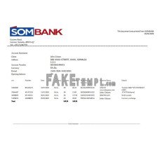 Somalia Sombank fake bank statement Word and PDF template