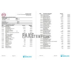 South Africa ABSA fake bank statement Excel and PDF template (9 pages)