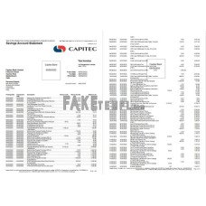 South Africa Capitec savings account fake bank statement Word and PDF template, 4 pages