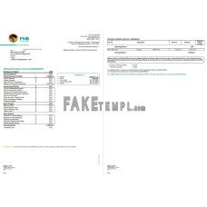 South Africa First National Bank (FNB) fake bank statement Word and PDF template, 2 pages