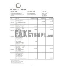 South Africa Imperial fake bank statement Word and PDF template