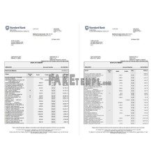 South Africa Standard fake bank statement Word and PDF template