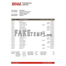 South Korea BNK fake bank statement Excel and PDF template