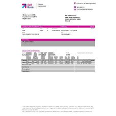 Spain Self fake bank statement Word and PDF template