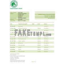 Sudan Saudi Sudanese fake bank statement Word and PDF template