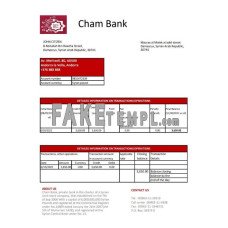 Syria Cham fake bank statement Excel and PDF template