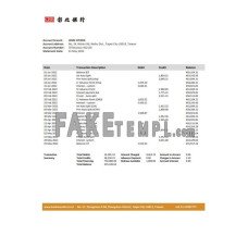 Taiwan Chang Hwa fake bank statement Word and PDF template