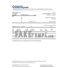 Thailand Bangkok Bank online banking transaction fake statement Word and PDF template