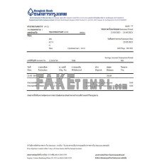 Thailand Bangkok fake bank account statement  Excel and PDF template