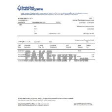 Thailand Bangkok bank account fake statement Word and PDF template